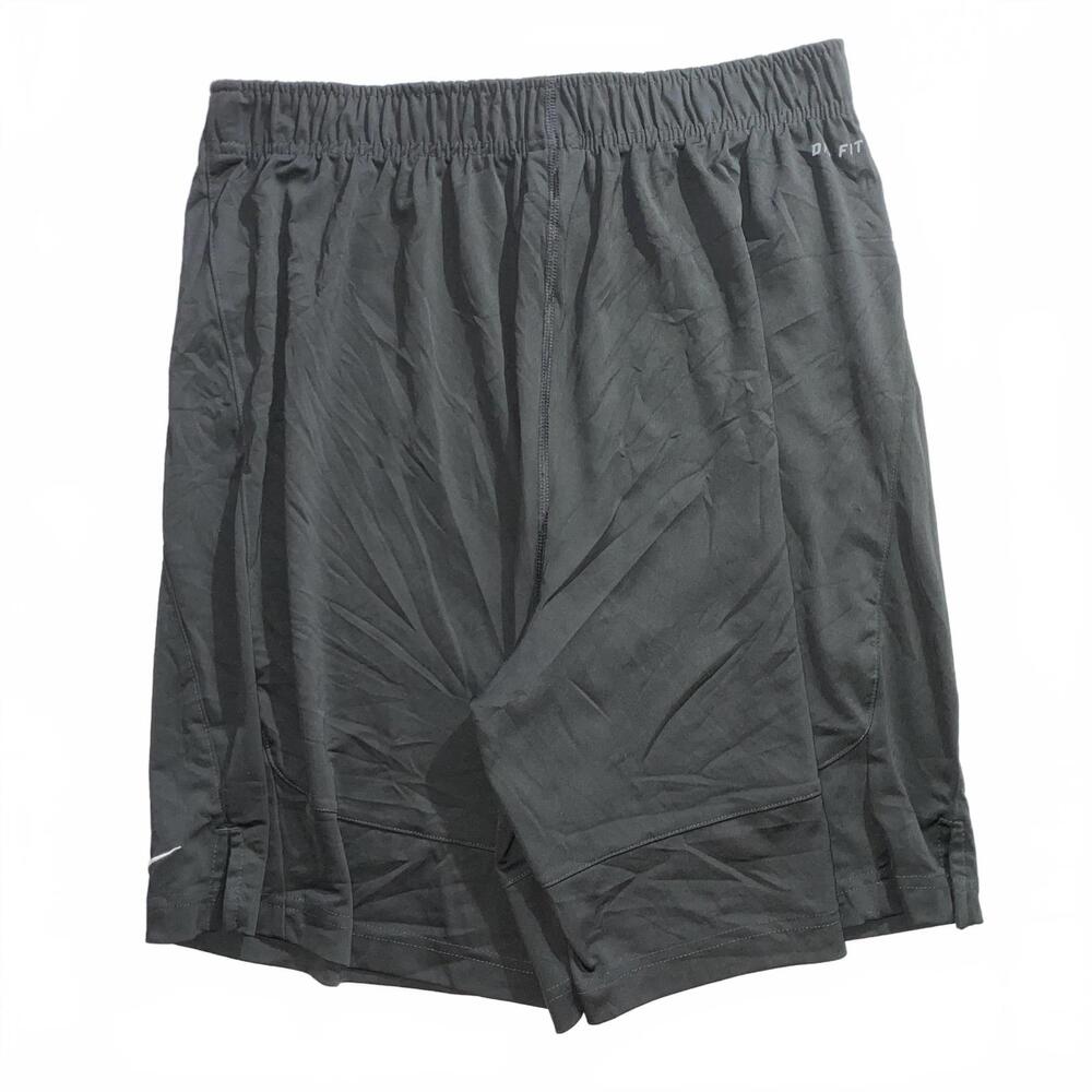 Nike L Men Vintage Black Basketball Shorts Minimal Swoosh Y2K Streetwear - Picture 2 of 3